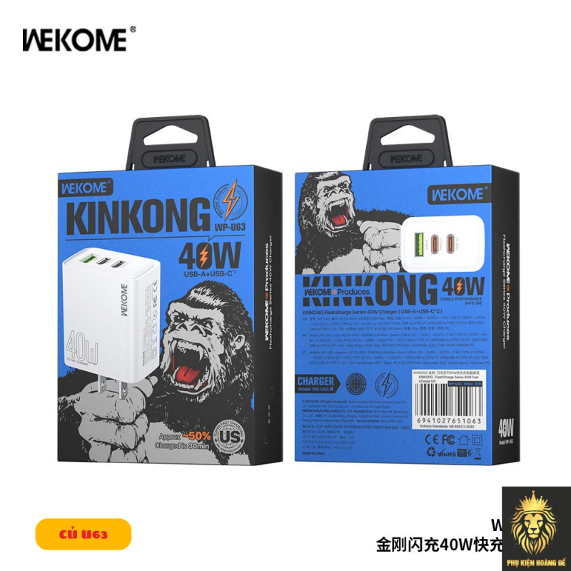 Củ Sạc Nhanh WEKOME WP-U63