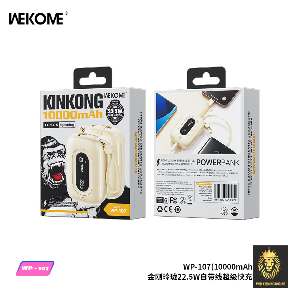 SẠC DỰ PHÒNG MINI WP-107 SẠC DỰ PHÒNG MINI WP-107