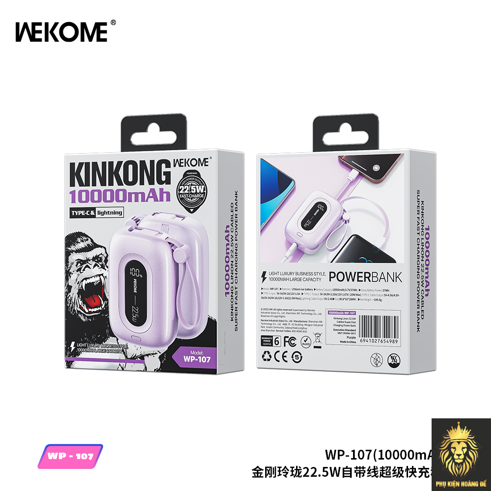 SẠC DỰ PHÒNG MINI WP-107 SẠC DỰ PHÒNG MINI WP-107