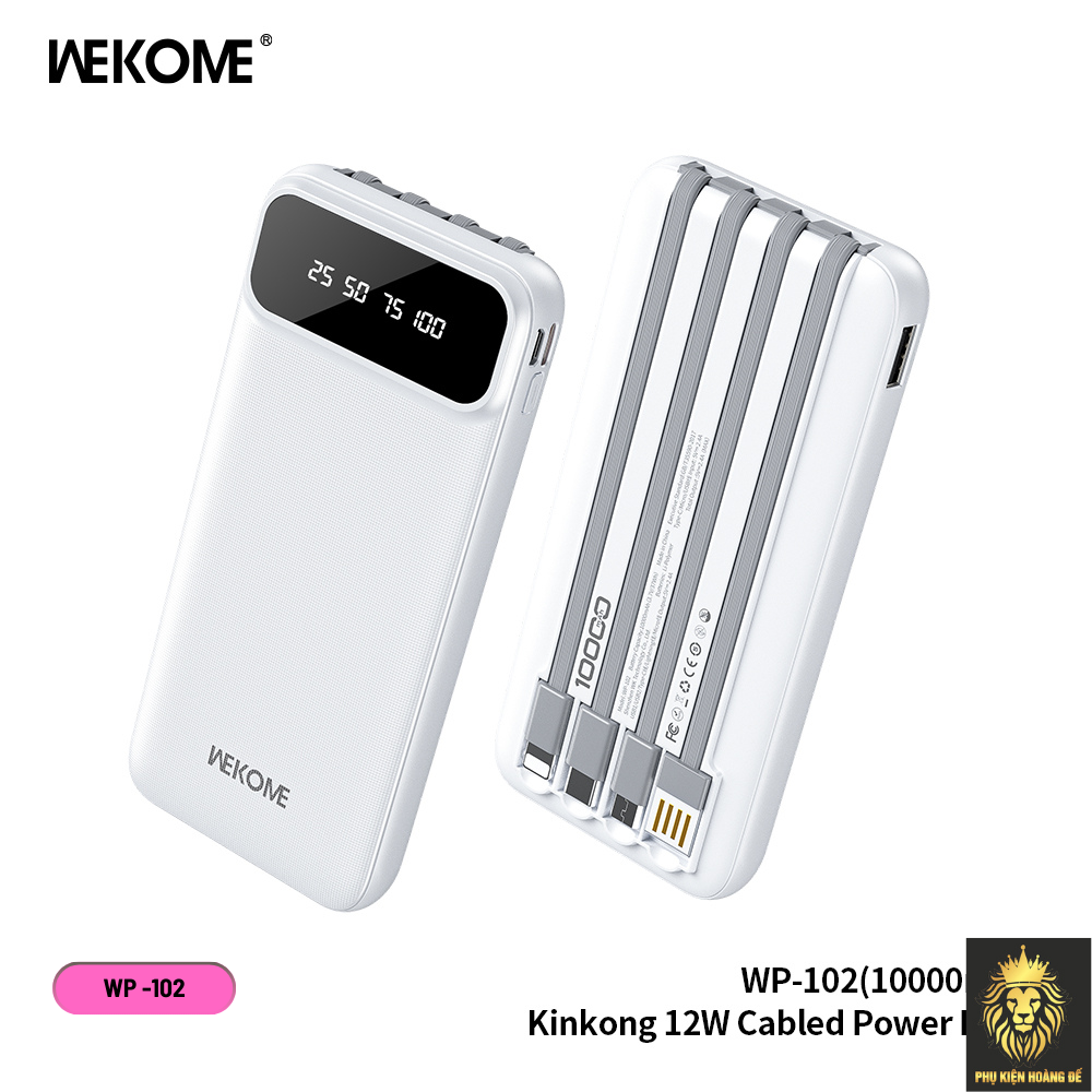 SẠC DỰ PHÒNG WEKOME WP – 102 SẠC DỰ PHÒNG WEKOME WP – 102