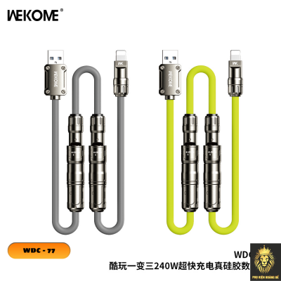 CÁP SẠC NHANH 240W 3 IN 1 WEKOME WDC 77