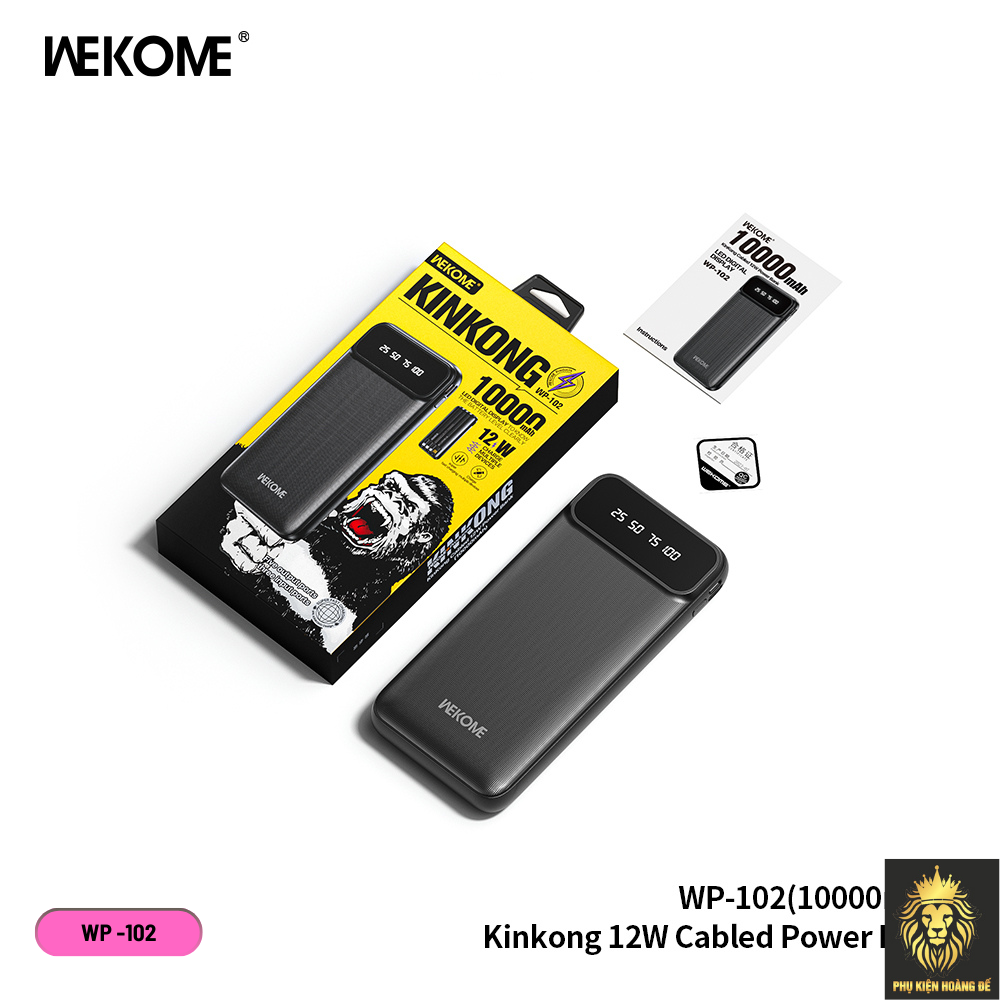 SẠC DỰ PHÒNG WEKOME WP – 102 SẠC DỰ PHÒNG WEKOME WP – 102