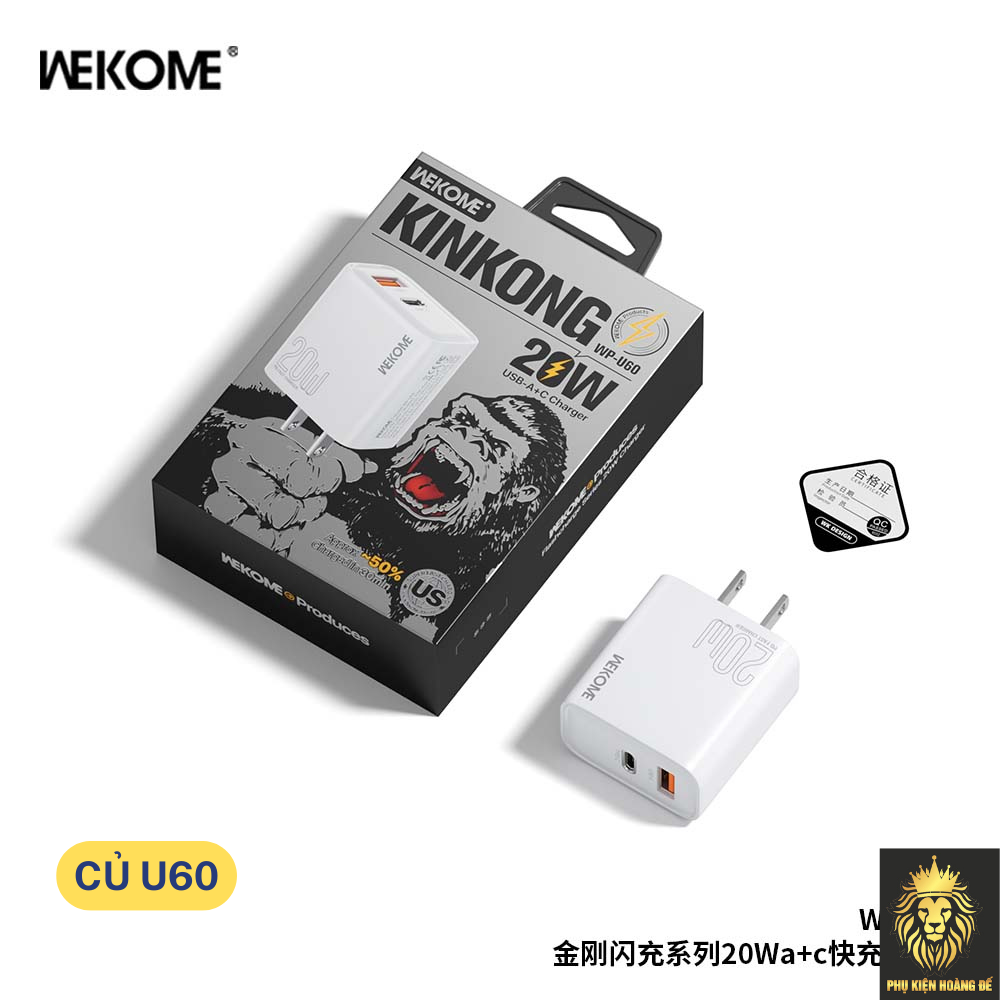 Củ sạc nhanh Wekome WP-U60 Củ sạc nhanh Wekome WP-U60