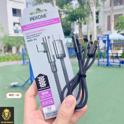 Cáp sạc nhanh PD65W Type-C to Type-C Wekome WDC-43