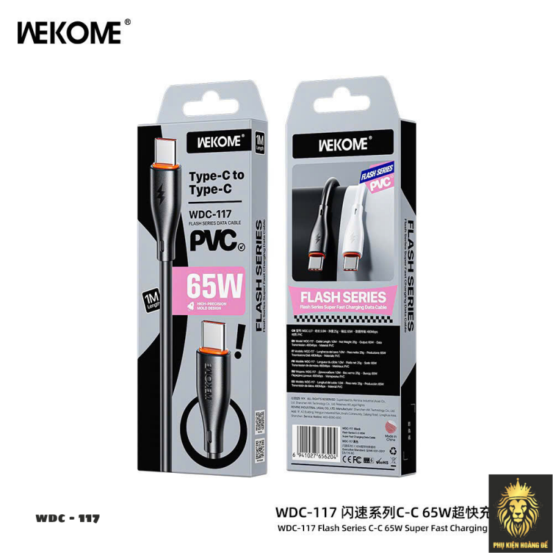 Cáp sạc nhanh WEKOME WDC - 117 65W