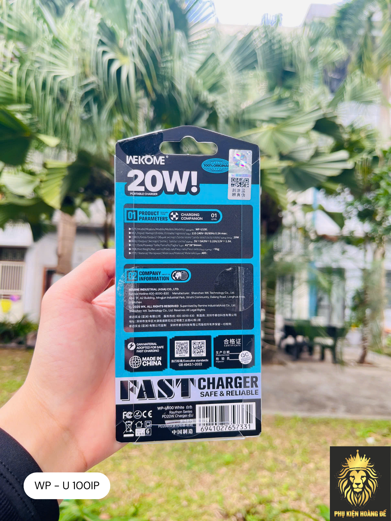 Bộ sạc nhanh WEKOME WP-U100 Bộ sạc nhanh WEKOME WP-U100