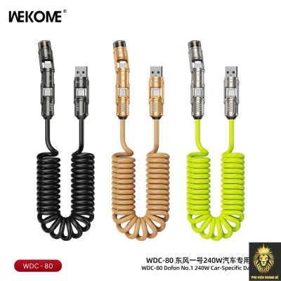 Cáp sạc nhanh WEKOME 7 in 1 240W WDC - 80