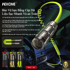 Cáp sạc nhanh WEKOME 7 in 1 240W WDC - 80