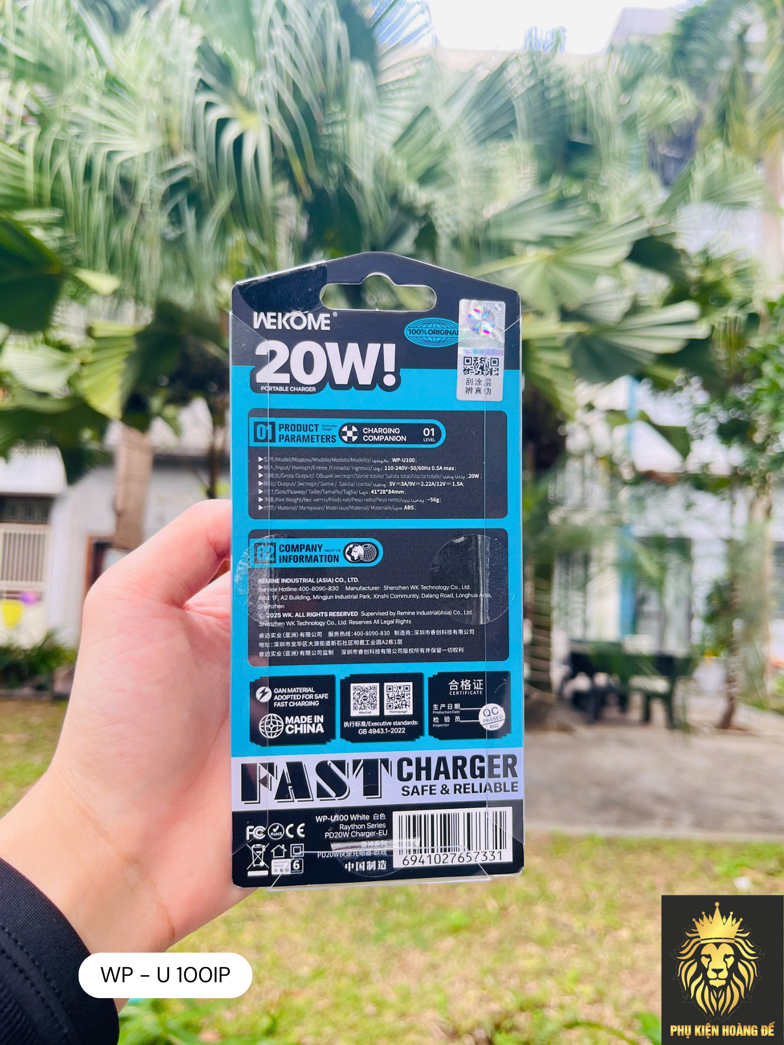 Bộ sạc nhanh WEKOME WP-U100 Bộ sạc nhanh WEKOME WP-U100